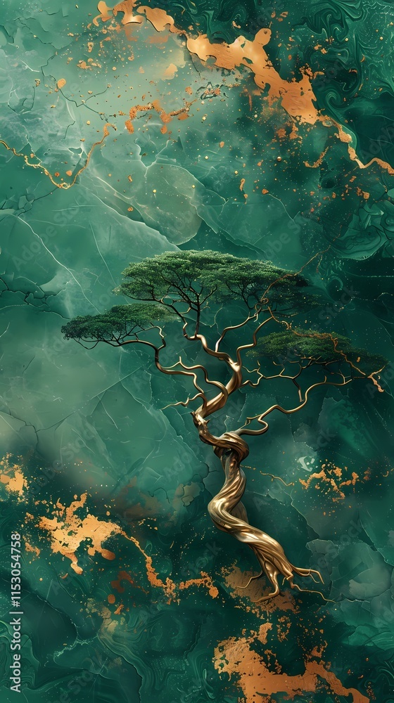 Jade and gold foil marble pattern poster background Jade and gold foil marble pattern poster background