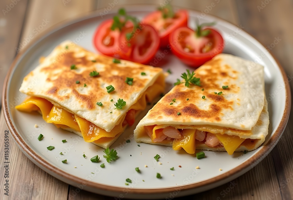 Pressed and toasted double panini with ham and cheese served on sandwich paper on a wooden table
Pressed and toasted double panini with ham and cheese served on sandwich paper on a wooden table