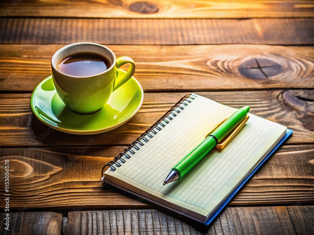 Course Workbook Layout: Flatlay of Open Notebook, Pen, Highlighter, and Coffee Course Workbook Layout: Flatlay of Open Notebook, Pen, Highlighter, and Coffee