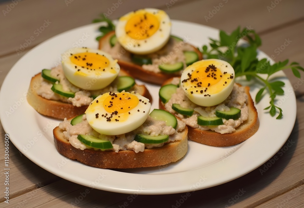 Slices of bread with delicious pate, tomatoes and rosemary on wooden table, closeup
Slices of bread with delicious pate, tomatoes and rosemary on wooden table, closeup