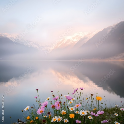 sunrise in the mountains