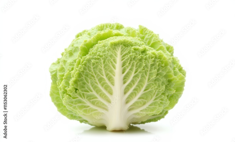 Fresh green cabbage on white background Fresh green cabbage on white background