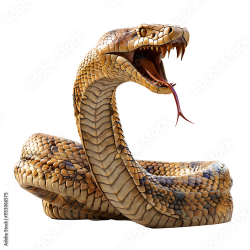 a snake with its mouth open