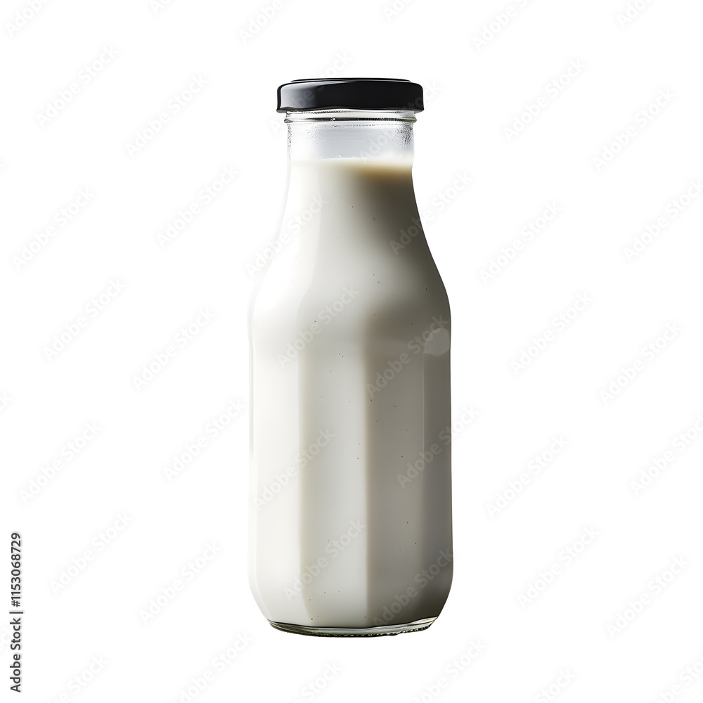 a glass bottle of milk a glass bottle of milk