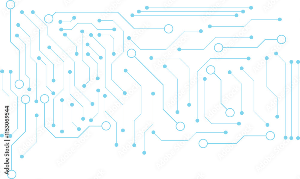 Abstract Technology Background, blue circuit board pattern