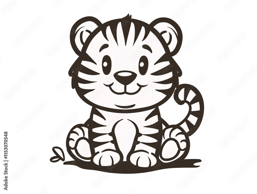 Fototapeta premium a cartoon of a tiger