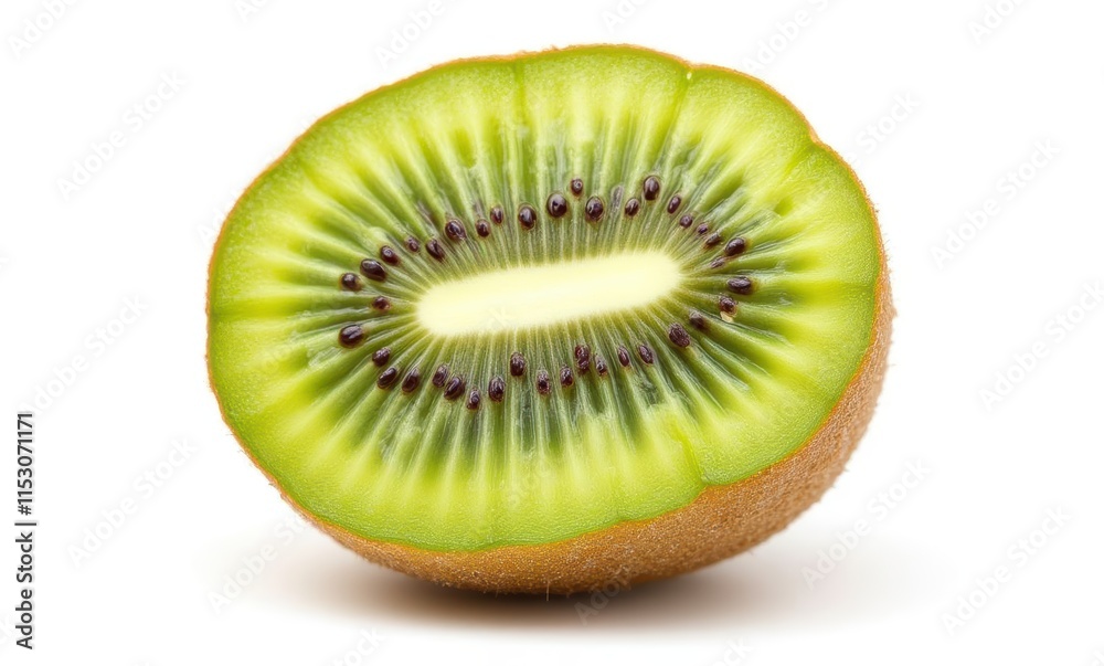 Freshly sliced kiwi fruit showing vibrant green Freshly sliced kiwi fruit showing vibrant green