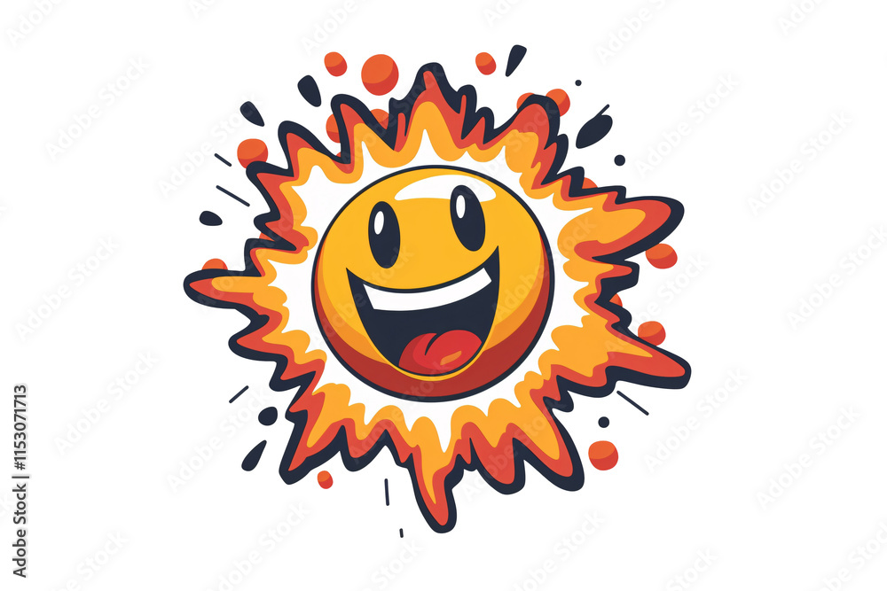 a cartoon sun with a smiling face a cartoon sun with a smiling face