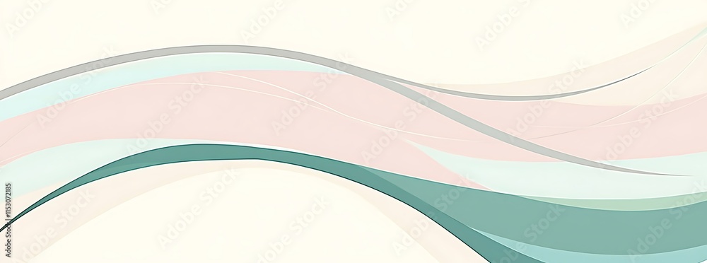 Naklejka premium Abstract pastel wave background design. (6)