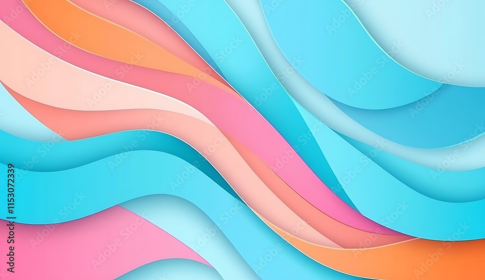 Obraz premium Abstract wavy background with pastel colors.