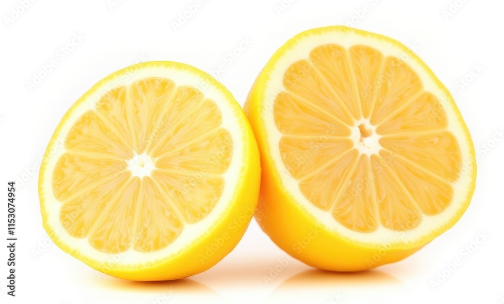Freshly cut lemons on a bright background Freshly cut lemons on a bright background