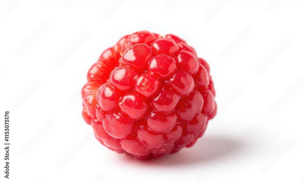 Fresh red raspberry on a white background Fresh red raspberry on a white background