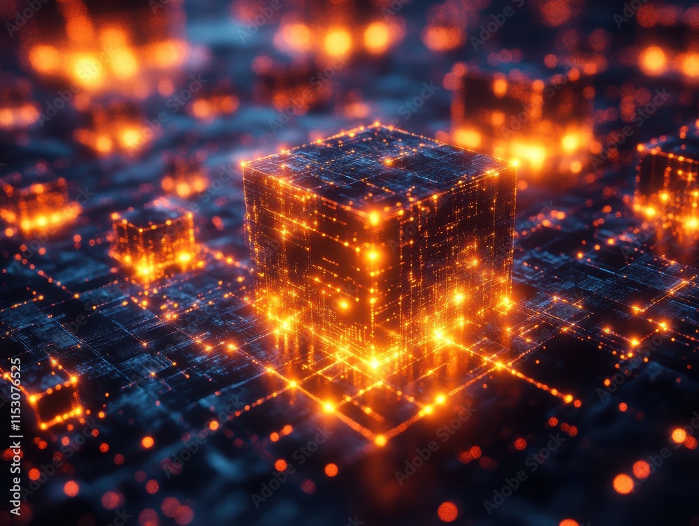 Fototapeta premium AI-Driven Data Clustering Visualization