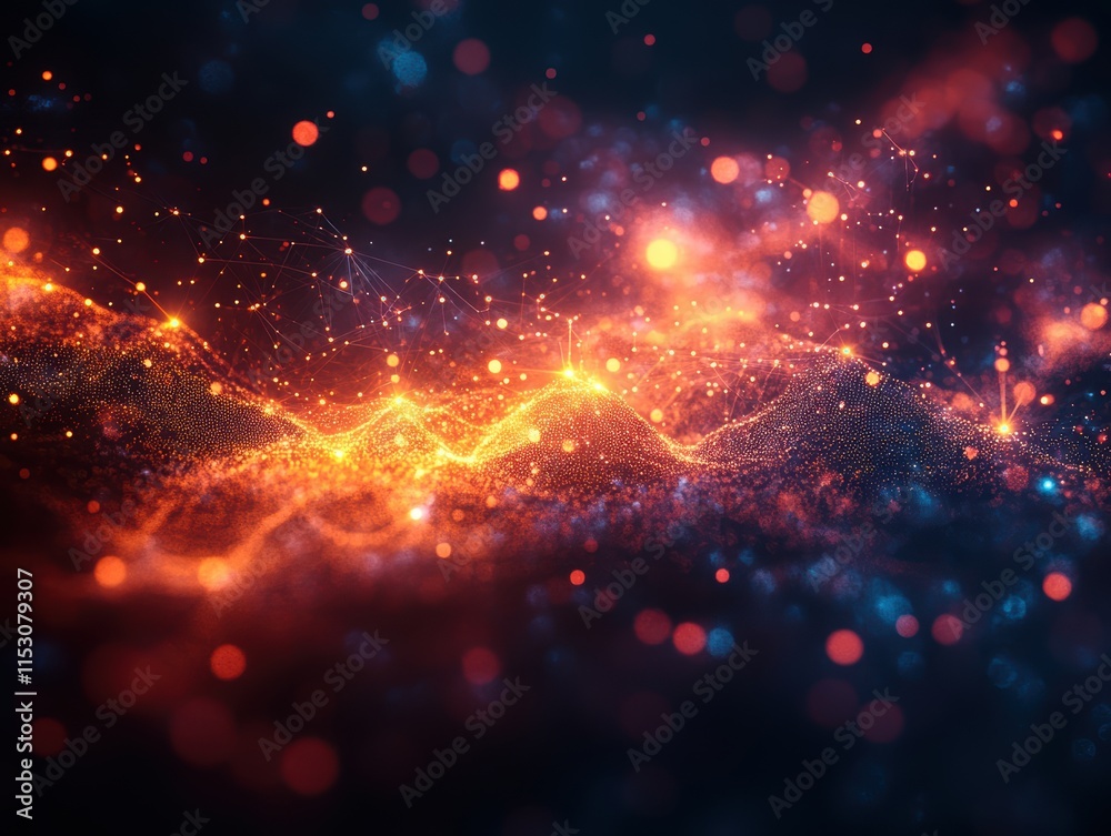 Fototapeta premium Vibrant Data Visualization with Clustering Model