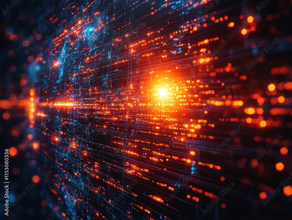 Fototapeta premium Abstract Representation of Machine Learning Algorithms