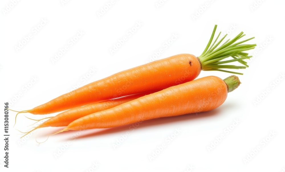 Fresh organic carrots on white background Fresh organic carrots on white background