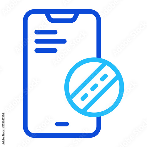 Mobile Phone Duoline Icon