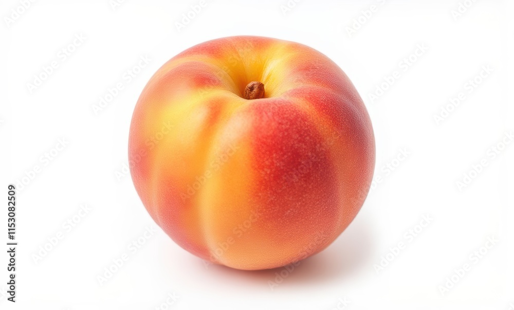 Fresh ripe nectarine on a white background Fresh ripe nectarine on a white background