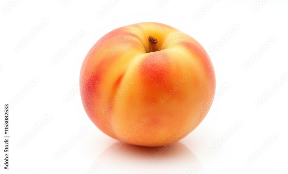 Fresh and ripe peach on white background Fresh and ripe peach on white background