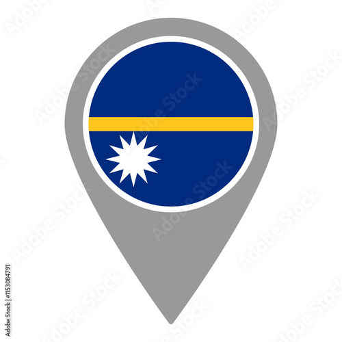 Free Download Nauru Island flag location pin, flag application, Flag on Location Pin, graphic design, map pointer, vector illustration. - GFXLoad