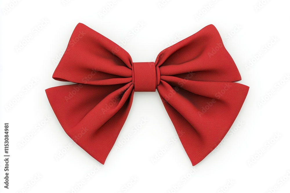 Red fabric bow isolated on white background. (3) Red fabric bow isolated on white background. (3)