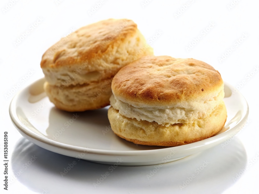 Delicious Soft Biscuits on White Plate - Tilt-Shift Photography Delicious Soft Biscuits on White Plate - Tilt-Shift Photography