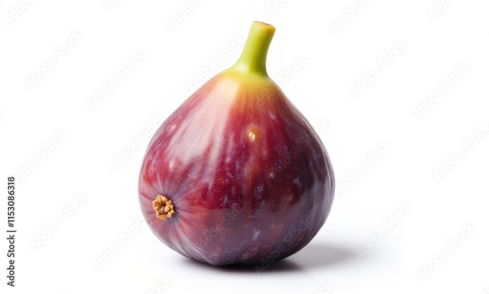 Fresh ripe purple fig on white background Fresh ripe purple fig on white background