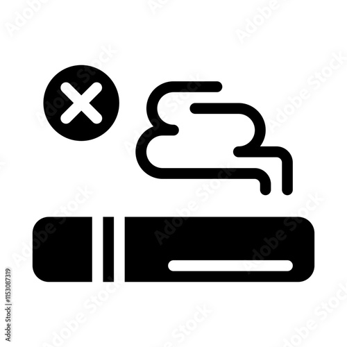 No Smoking Solid Icon