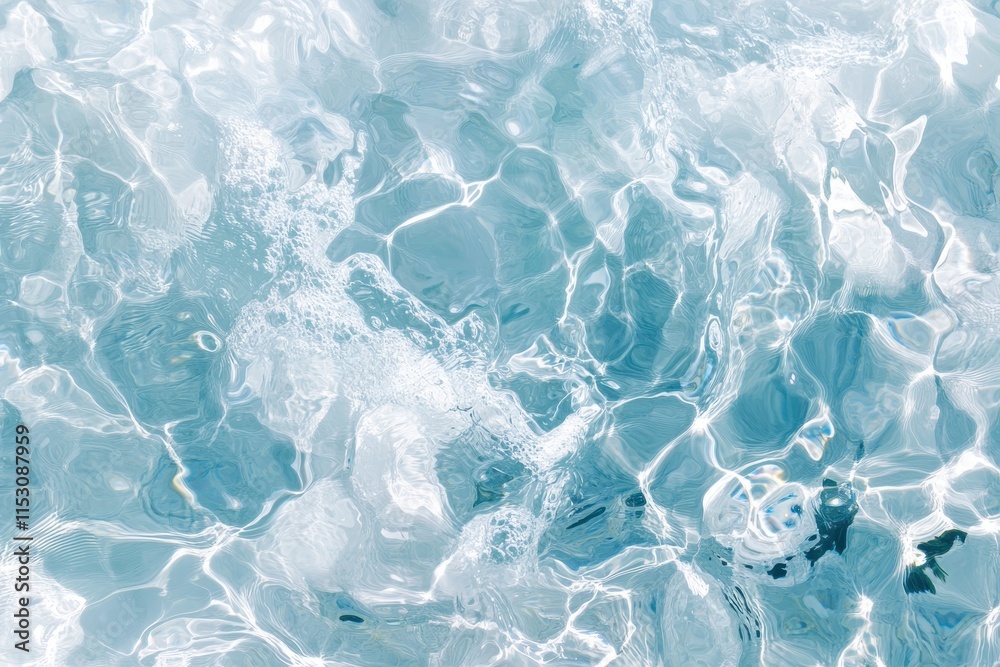 Fototapeta premium Abstract textured turquoise water surface.