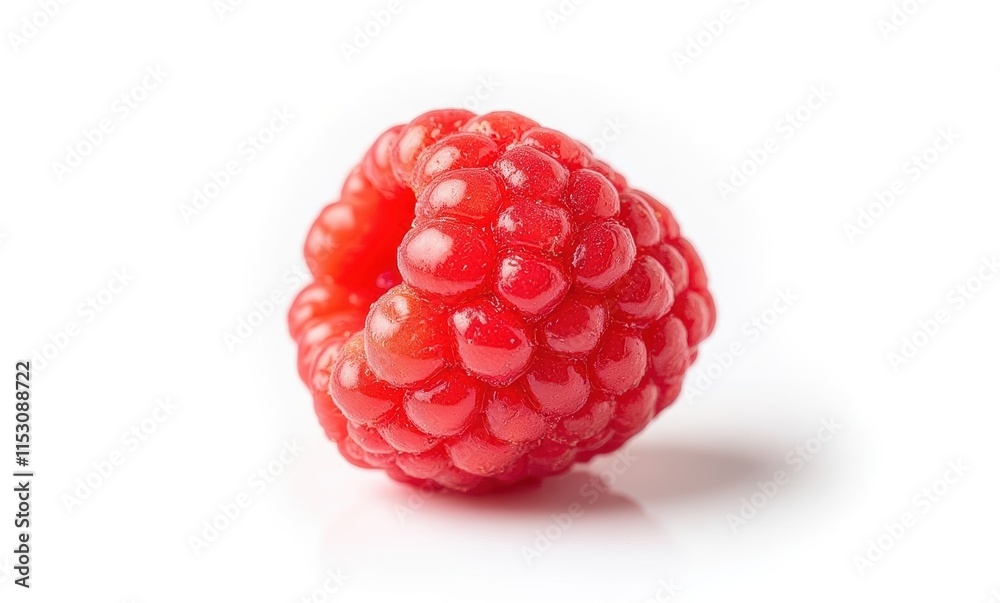Fresh red raspberry on white background Fresh red raspberry on white background