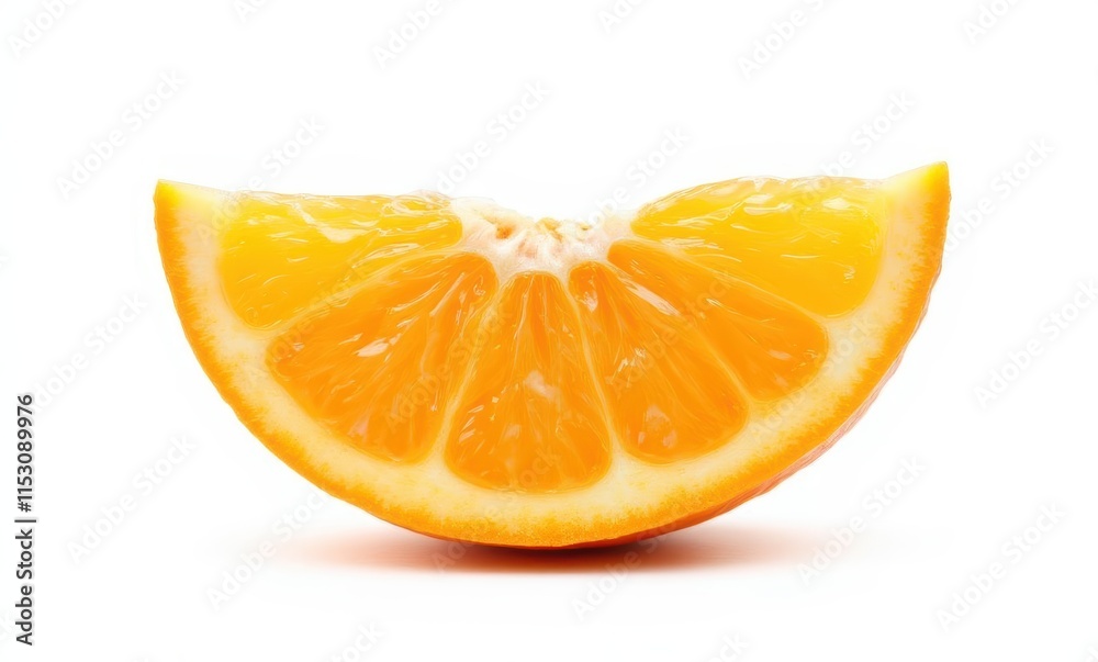 Fresh orange slice on white background Fresh orange slice on white background