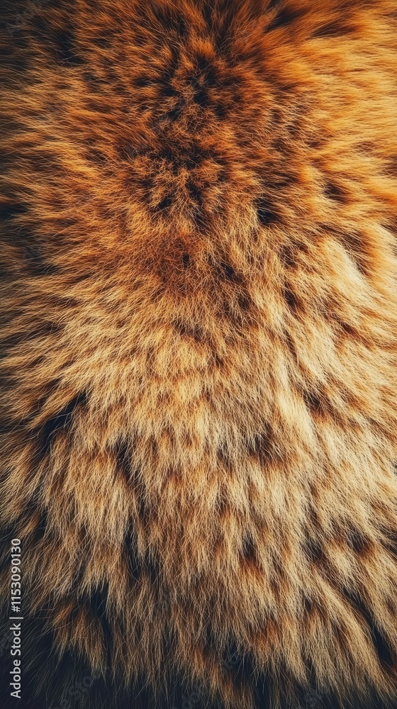 Close-up of textured fur, showcasing a warm color palette and intricate patterns. Close-up of textured fur, showcasing a warm color palette and intricate patterns.