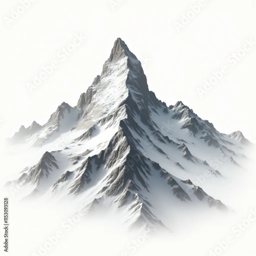 snow covered mountains vector