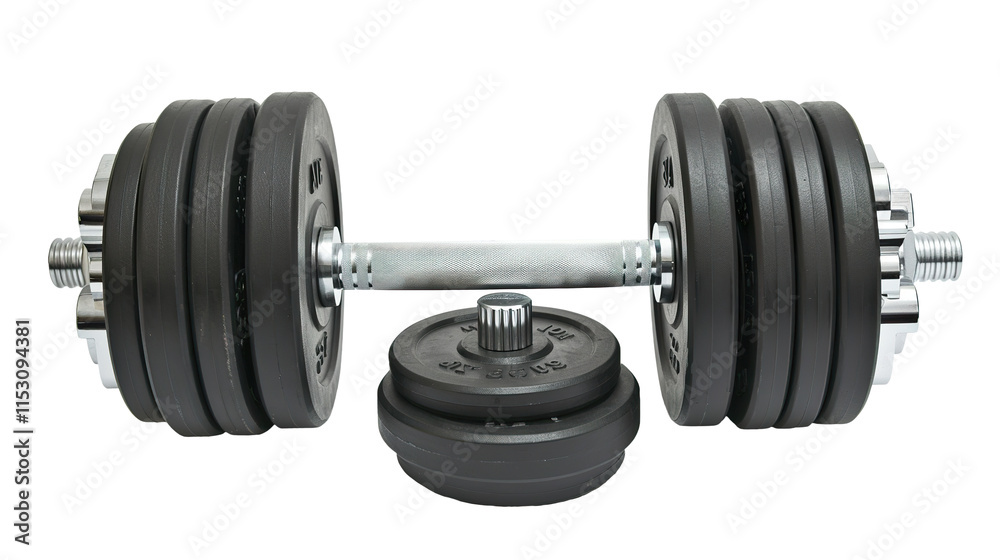 Barbells isolated on transparent background, PNG Barbells isolated on transparent background, PNG
