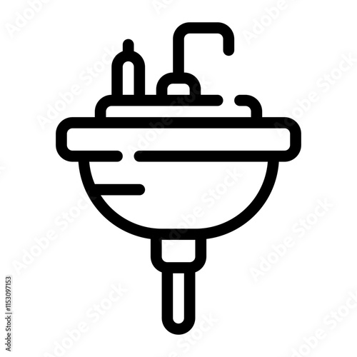 Sink Line Icon