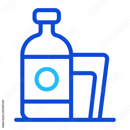 Soft Drink Duoline Icon