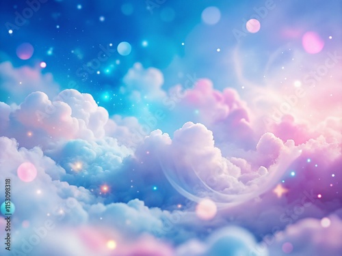 Dreamy Pastel Pink and Blue Gradient Background: Soft, Flowing Abstract Art