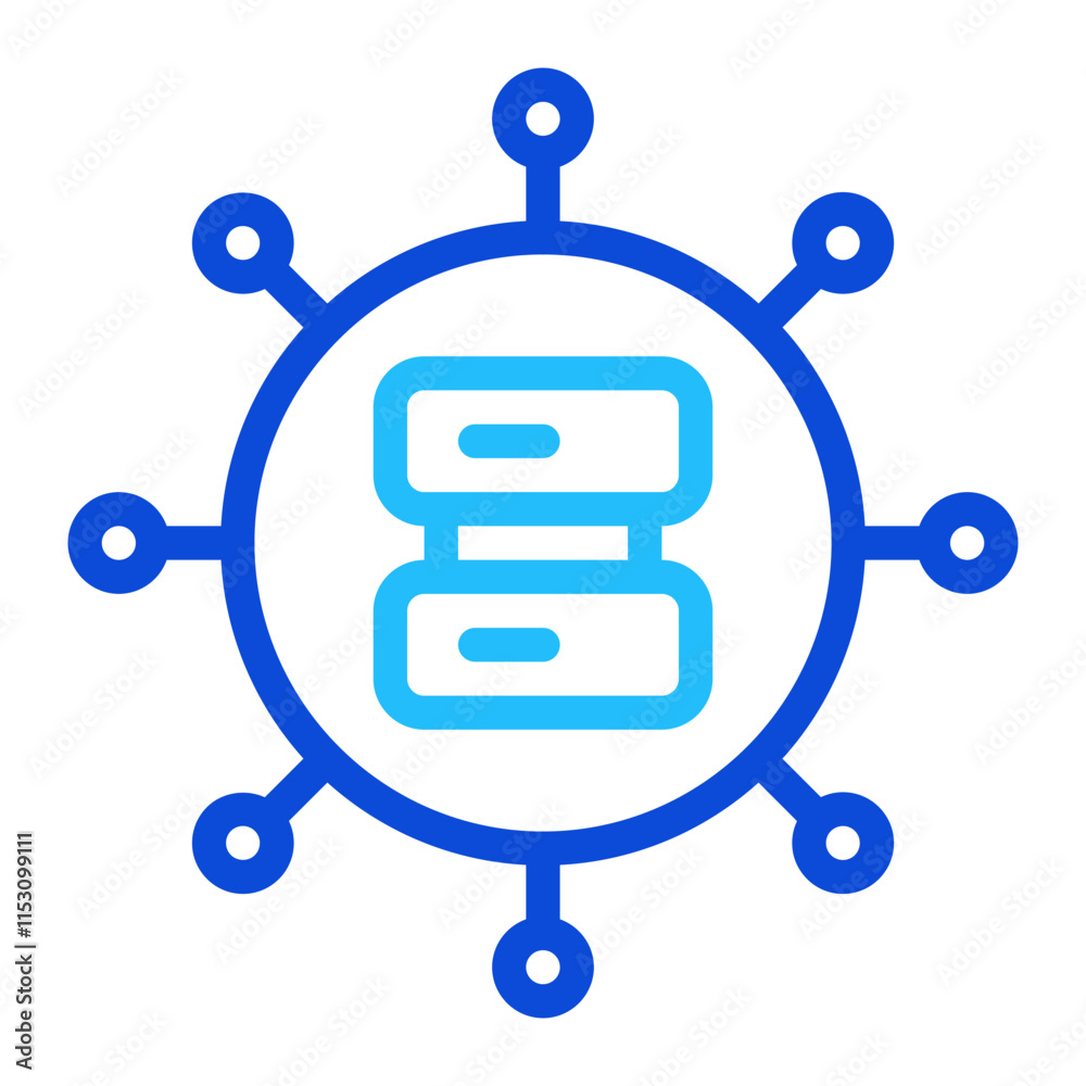 Topology Duoline Icon Topology Duoline Icon