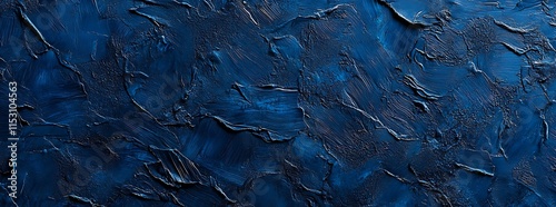 Dark Blue Abstract Oil Paint Texture.