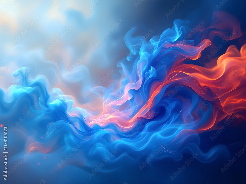 Obraz premium Ethereal Dance: Swirling Smoke Symphony