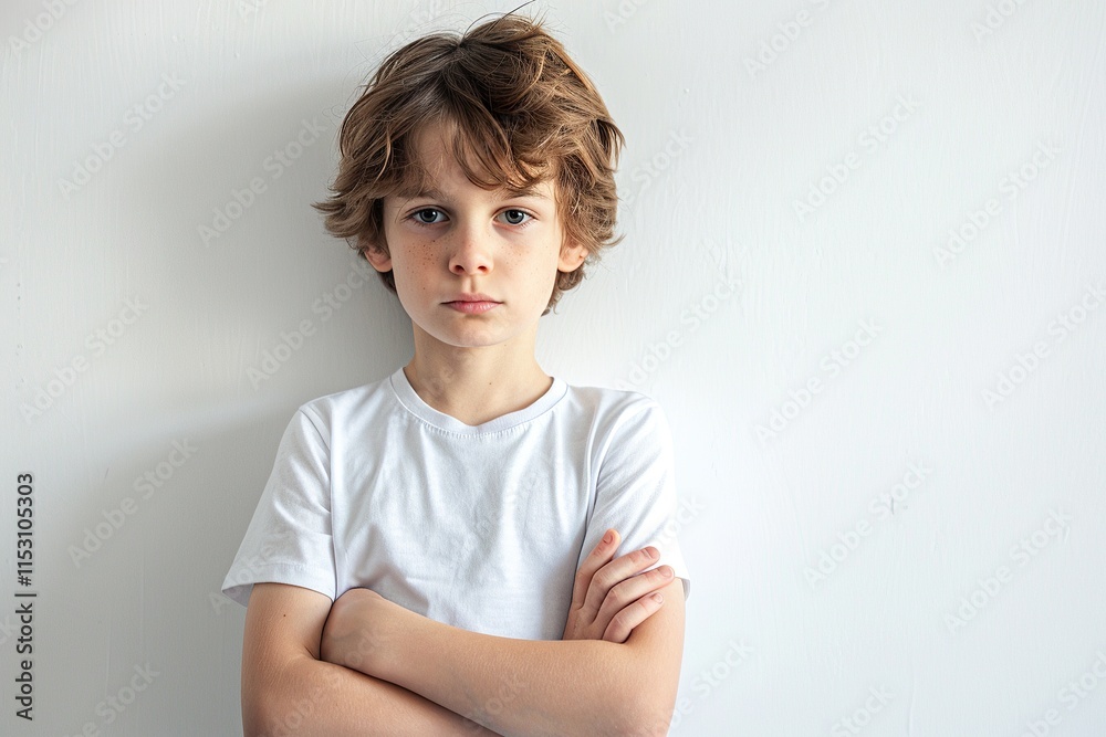 Boy with crossed arms