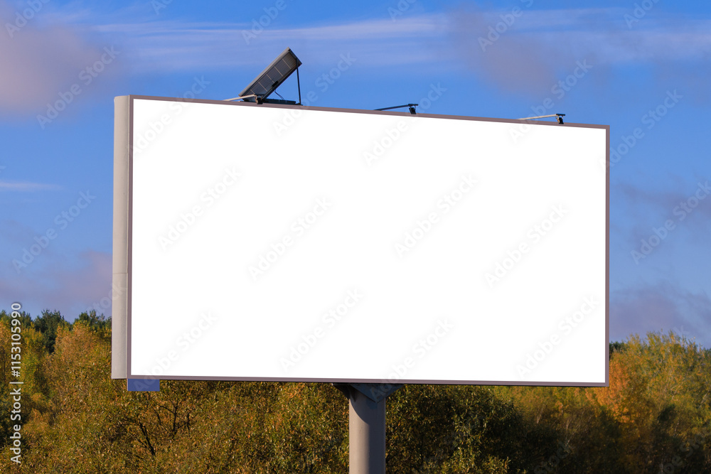 Background for design, white billboards on city streets and along roads Background for design, white billboards on city streets and along roads