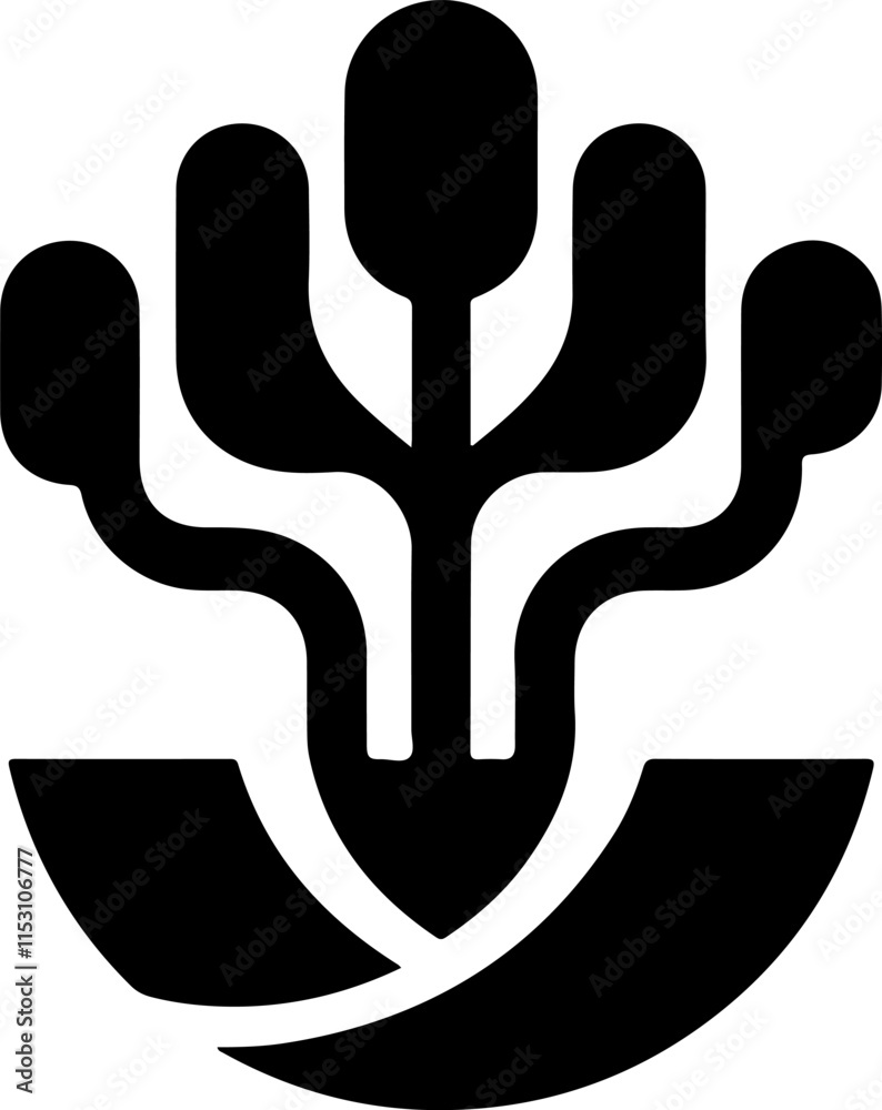 Obraz premium anchor icon on black background