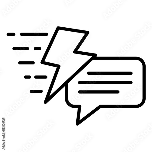 Quick response icon to answer customer service via chat