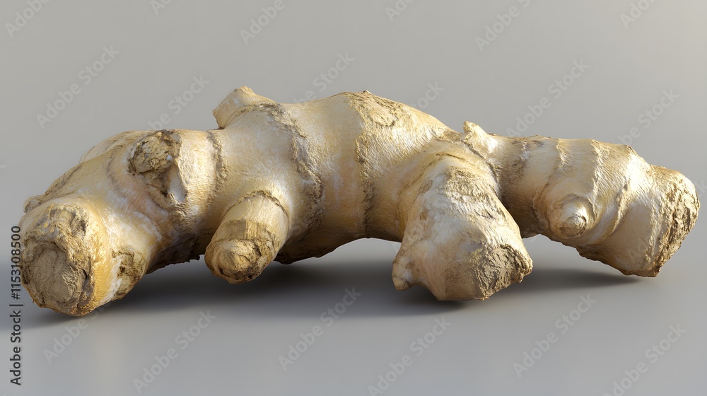 Fresh ginger root isolated on a white background Fresh ginger root isolated on a white background