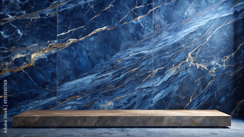 Elegant Navy Blue Marble Texture Background with Copy Space - Perfect for Luxury Branding Elegant Navy Blue Marble Texture Background with Copy Space - Perfect for Luxury Branding