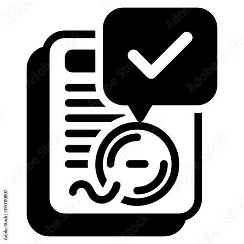 Approved glyph icon