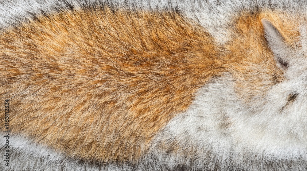 A close-up view of a fox's fur, showcasing its vibrant orange and gray textures. A close-up view of a fox's fur, showcasing its vibrant orange and gray textures.