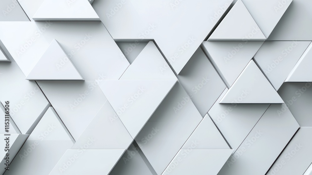 Fototapeta premium Abstract Geometric Pattern with White Triangles