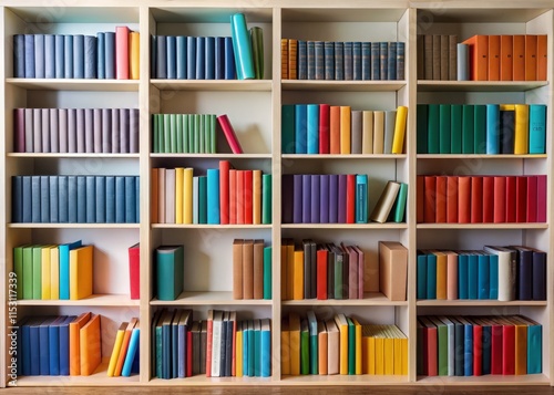Modern Book Shelf Photography: Rule of Thirds Composition, Stylish Home Decor